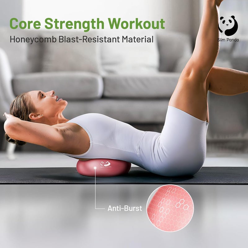 Slim Panda Pilates Ball, 9 Inch Small Exercise Ball, Anti Burst Mini Yoga Ball for Stability, Workout, Barre, Core Strength, Physical Therapy, Balance, Stretching - Image 3